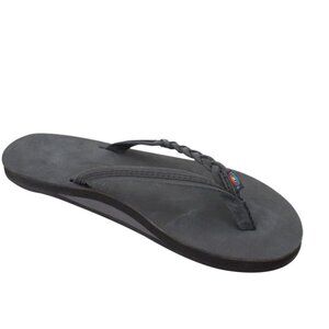 Rainbow Sandals Women's Flirty Braidy Single Layer Arch Support Leather Flip Flo